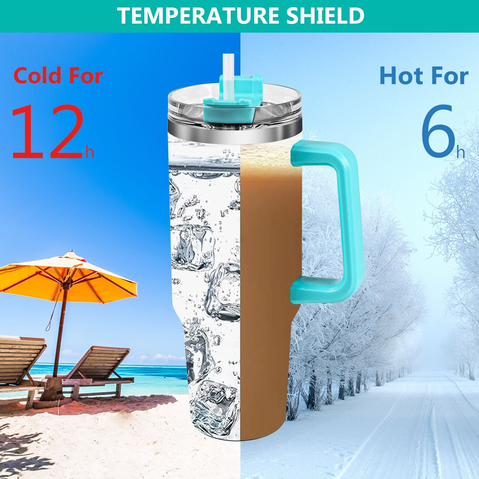 40oz 5D cowprint Insulated Tumbler With Handle And Straw Lid Portable Large Capacity water bottle, Heat preservation,304 Stainless Steel Cup For Outdoor Sports, Travel & Camping Birthday Gift - Premium Water Bottles from Doba - Just $39.48! Shop now at Handbags Specialist Headquarter