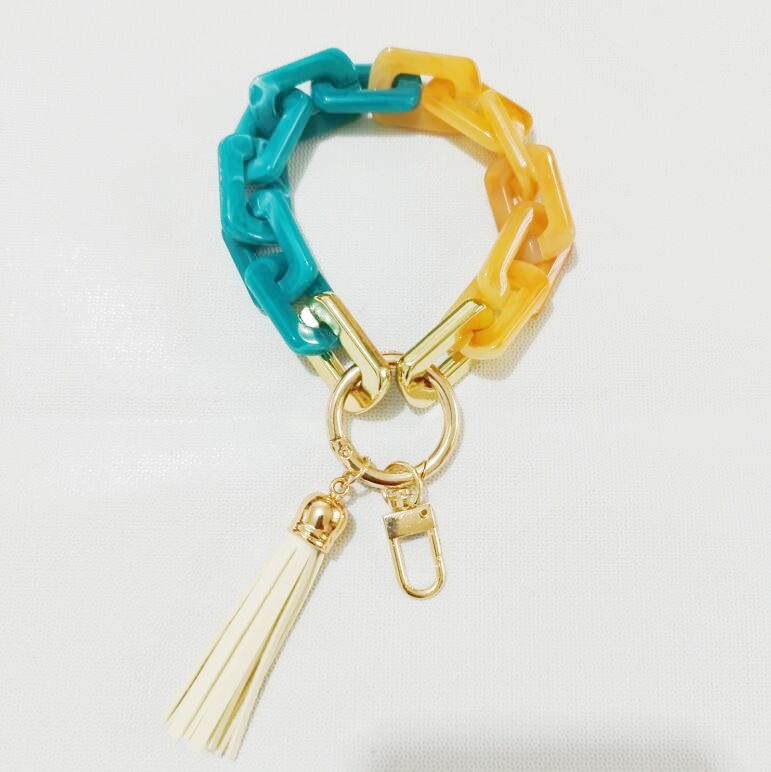 New Style Acrylic Bracelet Ladies Keychain Color - Premium Key chain from Doba - Just $19.45! Shop now at Handbags Specialist Headquarter