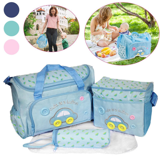 4Pcs Diaper Bag Tote Set Baby Napping Changing Bag Shoulder Mummy Bag - Premium Diaper Bags Set from Doba - Just $63.60! Shop now at Handbags Specialist Headquarter