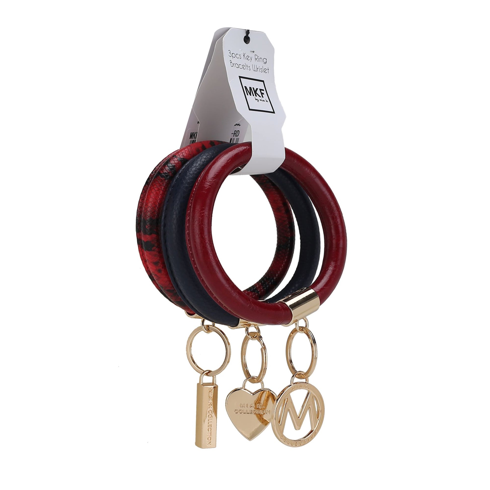 MKF Collection Jasmine Vegan Leather Women Bangle Wristlet Keychain set by Mia K - Premium Key chain from Doba - Just $56.45! Shop now at Handbags Specialist Headquarter