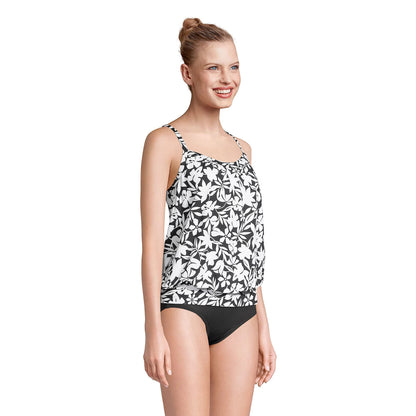 New black and white printed women's split type Tankini set with conservative style, covering the belly and showing off thinness - Premium Swimsuit Set from Doba - Just $31.10! Shop now at Handbags Specialist Headquarter