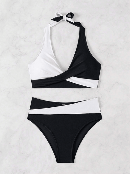 Women's two-piece multi color quick drying fashionable bikini swimsuit - Premium Swimsuit Set from Doba - Just $29.48! Shop now at Handbags Specialist Headquarter