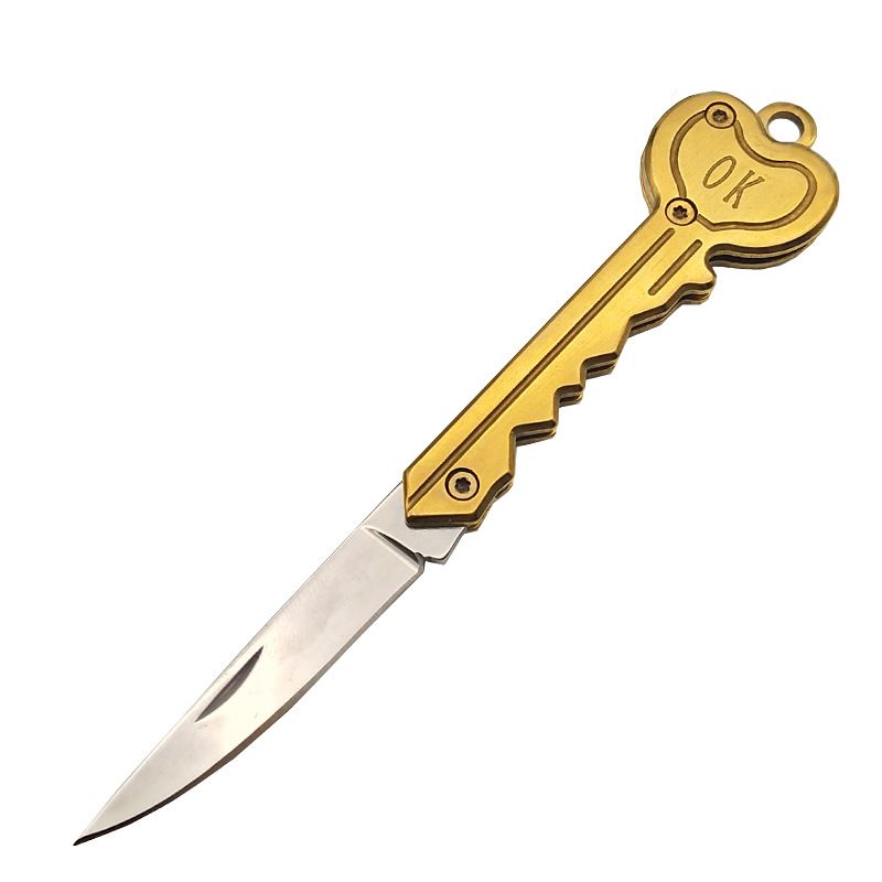 OK Foldable Knife Key Chain Mini Pocket Knife Box Cutter Keychain Pendant Color Handle Decoration - Premium Key chain from Doba - Just $19.08! Shop now at Handbags Specialist Headquarter