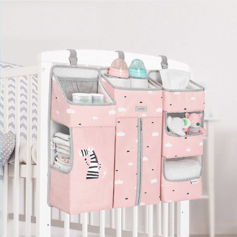 Sunveno Baby Storage Organizer Crib Hanging Storage Bag Caddy Organizer for Baby Essentials Bedding Set Diaper Storage Bag - Premium Diaper Bags Set from Doba - Just $95! Shop now at Handbags Specialist Headquarter