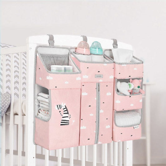 Sunveno Baby Storage Organizer Crib Hanging Storage Bag Caddy Organizer for Baby Essentials Bedding Set Diaper Storage Bag - Premium Diaper Bags Set from Doba - Just $95! Shop now at Handbags Specialist Headquarter
