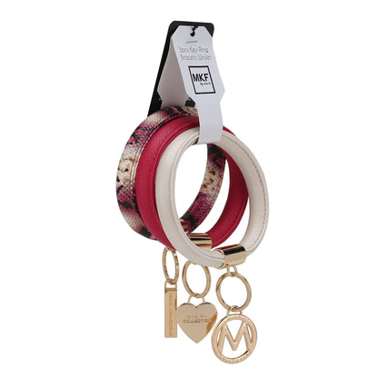 MKF Collection Jasmine Vegan Leather Women Bangle Wristlet Keychain set by Mia K - Premium Key chain from Doba - Just $56.45! Shop now at Handbags Specialist Headquarter
