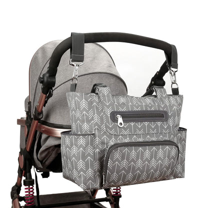 8Pcs Baby Nappy Diaper Bags Set for Mom Dad Mummy Handbags Multifunctional Diaper Changing Bags with Bottle Bag Mesh Bag Purse Diaper Pad 2 Burp Cloths 2 Hook Straps - Premium Diaper Bags Set from Doba - Just $85.80! Shop now at Handbags Specialist Headquarter
