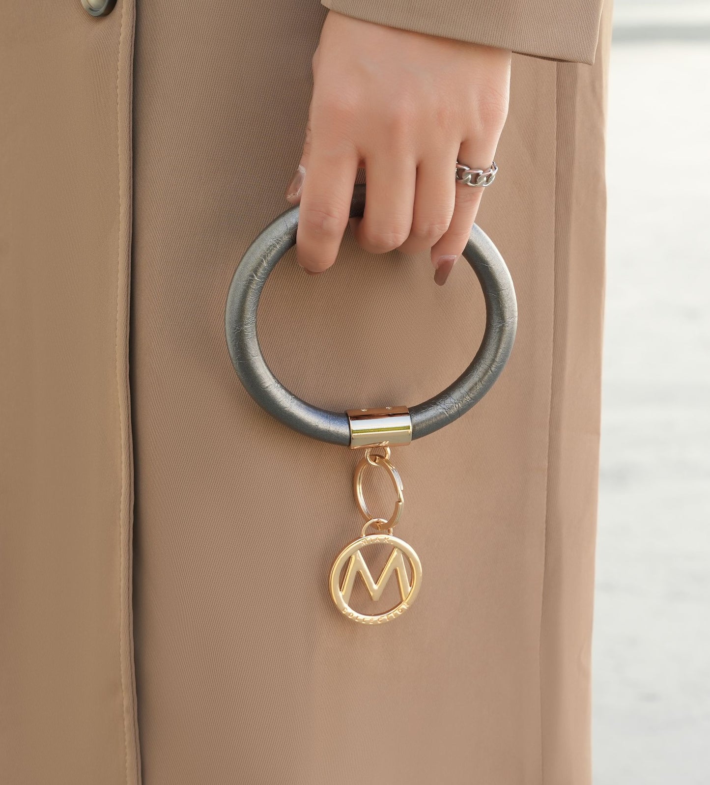MKF Collection Jasmine Vegan Leather Women Bangle Wristlet Keychain set by Mia K - Premium Key chain from Doba - Just $56.45! Shop now at Handbags Specialist Headquarter