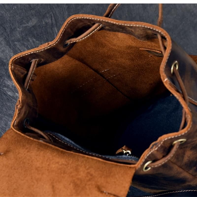 The Olaf Rucksack | Vintage Leather Travel Backpack - Premium Backpack from Doba - Just $266.60! Shop now at Handbags Specialist Headquarter