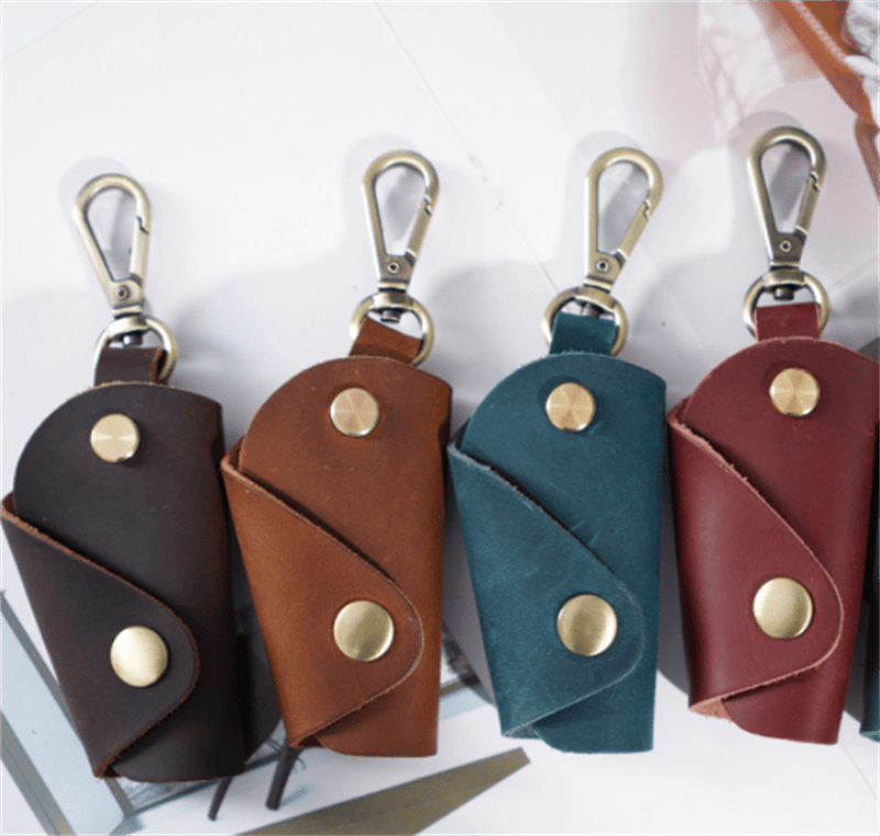 Top Layer Cowhide Small Household Men's Keychain - Premium Key chain from Doba - Just $24! Shop now at Handbags Specialist Headquarter