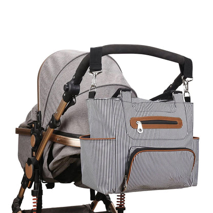 8Pcs Baby Nappy Diaper Bags Set for Mom Dad Mummy Handbags Multifunctional Diaper Changing Bags with Bottle Bag Mesh Bag Purse Diaper Pad 2 Burp Cloths 2 Hook Straps - Premium Diaper Bags Set from Doba - Just $85.80! Shop now at Handbags Specialist Headquarter