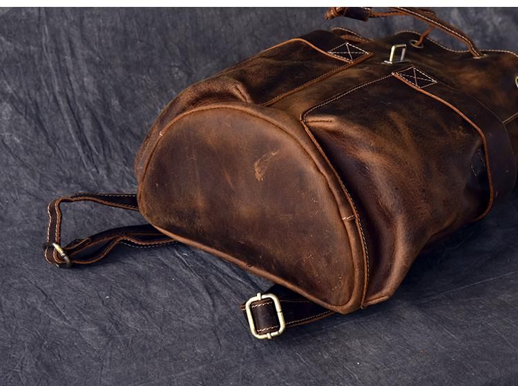 The Olaf Rucksack | Vintage Leather Travel Backpack - Premium Backpack from Doba - Just $266.60! Shop now at Handbags Specialist Headquarter