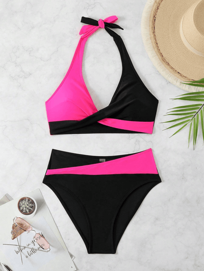 Women's two-piece multi color quick drying fashionable bikini swimsuit - Premium Swimsuit Set from Doba - Just $29.48! Shop now at Handbags Specialist Headquarter