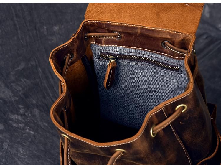 The Olaf Rucksack | Vintage Leather Travel Backpack - Premium Backpack from Doba - Just $266.60! Shop now at Handbags Specialist Headquarter