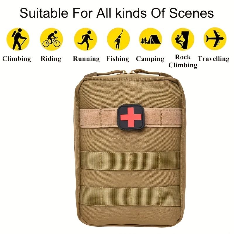 Outdoor Multifunctional MOLLE Attachment Medical Kit Climbing Climbing Survival KitOutdoor Gear Emergency Kits Trauma Bag For Camping Boat Hunting Hiking Home Car Earthquake And Adventures (BAG ONLY) - Premium Handbags from Doba - Just $23.20! Shop now at Handbags Specialist Headquarter