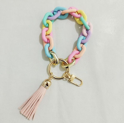 New Style Acrylic Bracelet Ladies Keychain Color - Premium Key chain from Doba - Just $19.45! Shop now at Handbags Specialist Headquarter