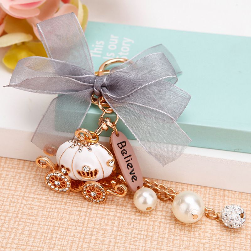 Pumpkin Car Keychain Women's Bag Pendant - Premium key chain from Doba - Just $19.05! Shop now at Handbags Specialist Headquarter
