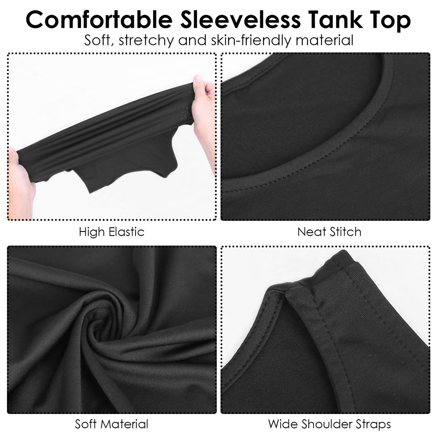 Women Sleeveless Cropped Tank Top High Neck Crop Racer Back Workout Top Machine Washable Summer - Premium Tops from Doba - Just $39.99! Shop now at Handbags Specialist Headquarter
