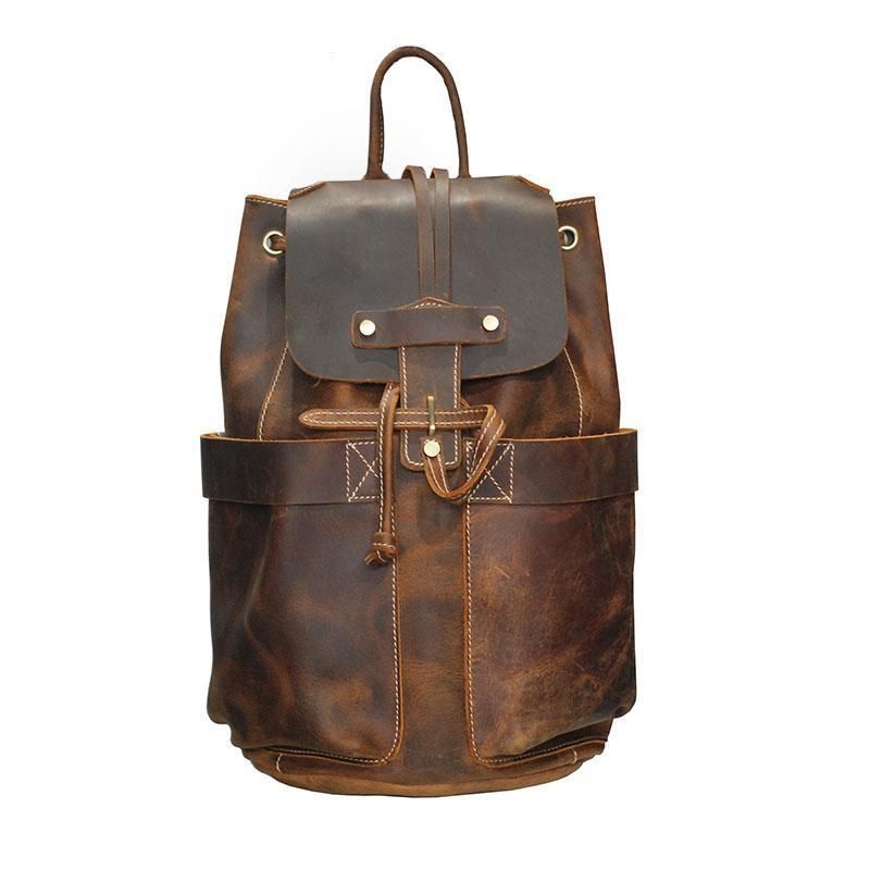 The Olaf Rucksack | Vintage Leather Travel Backpack - Premium Backpack from Doba - Just $266.60! Shop now at Handbags Specialist Headquarter