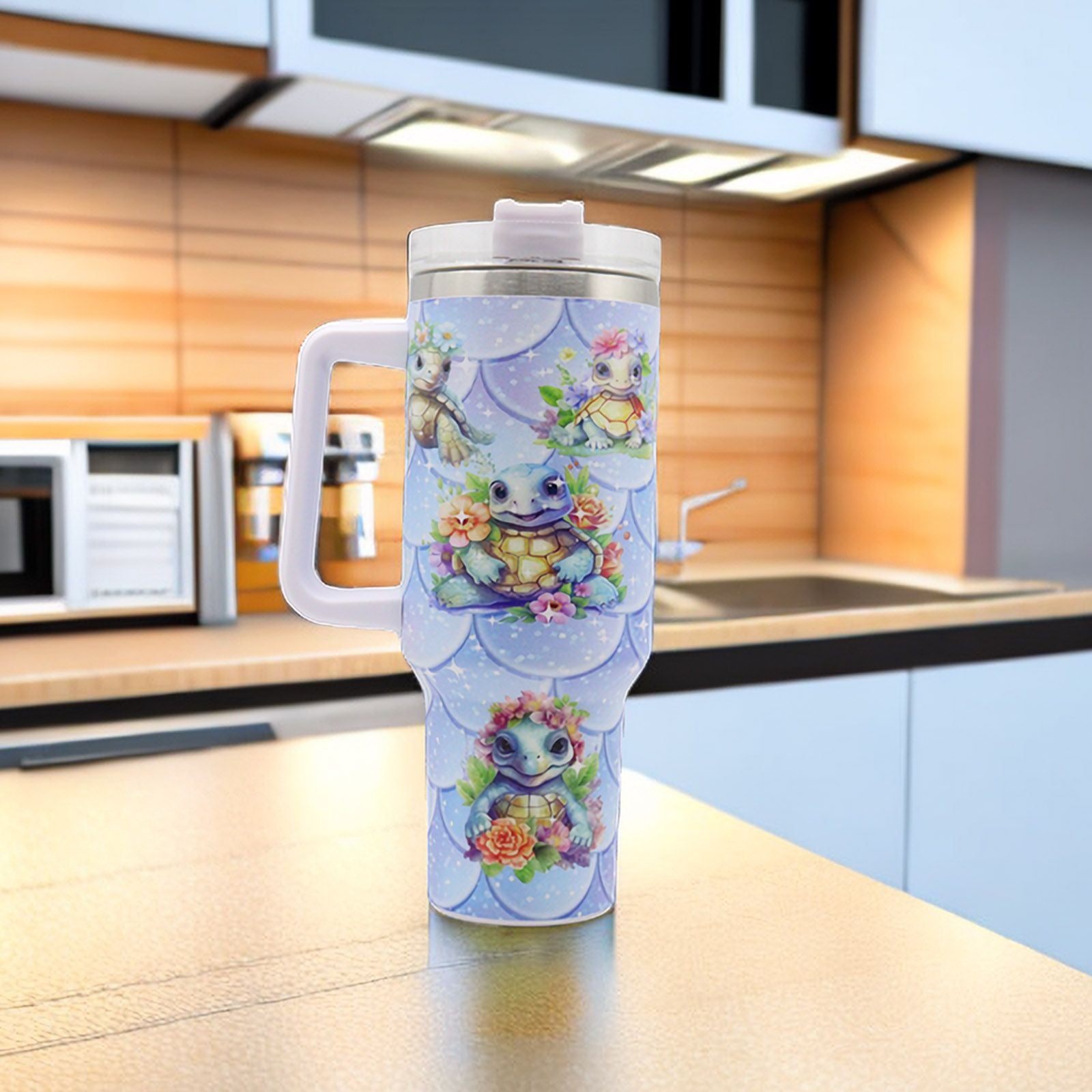 1pc 40oz Water Bottles,5D Little Turtle Series Tumbler,Large Capacity Stainless Steel Tumbler Insulation Cup With Lid And Straw For Women,Camping,Driving,skiing,Thermocoolers.Best Gift - Premium Water Bottles from Doba - Just $31.60! Shop now at Handbags Specialist Headquarter