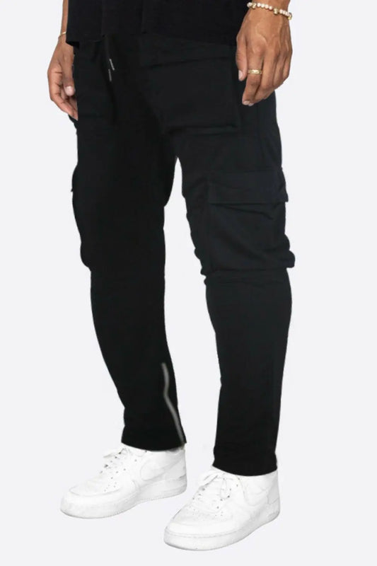 Men's Plus Size Solid Cargo Pants.