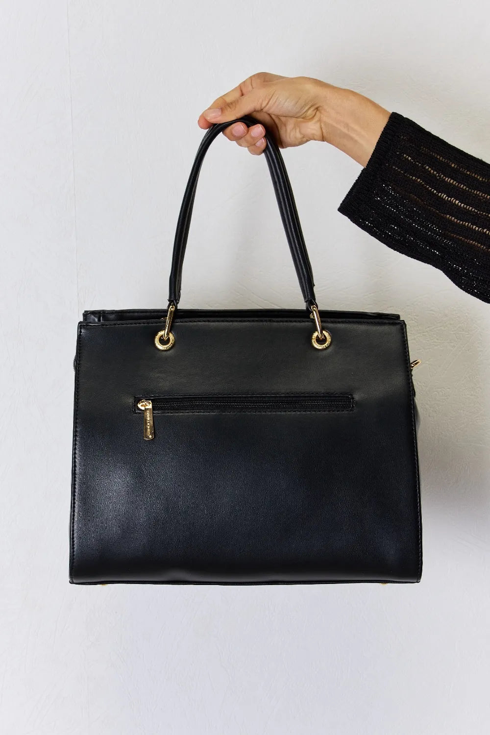 David Jones Texture PU Leather Handbag - Premium Handbags from Trendsi - Just $52.99! Shop now at Handbags Specialist Headquarter