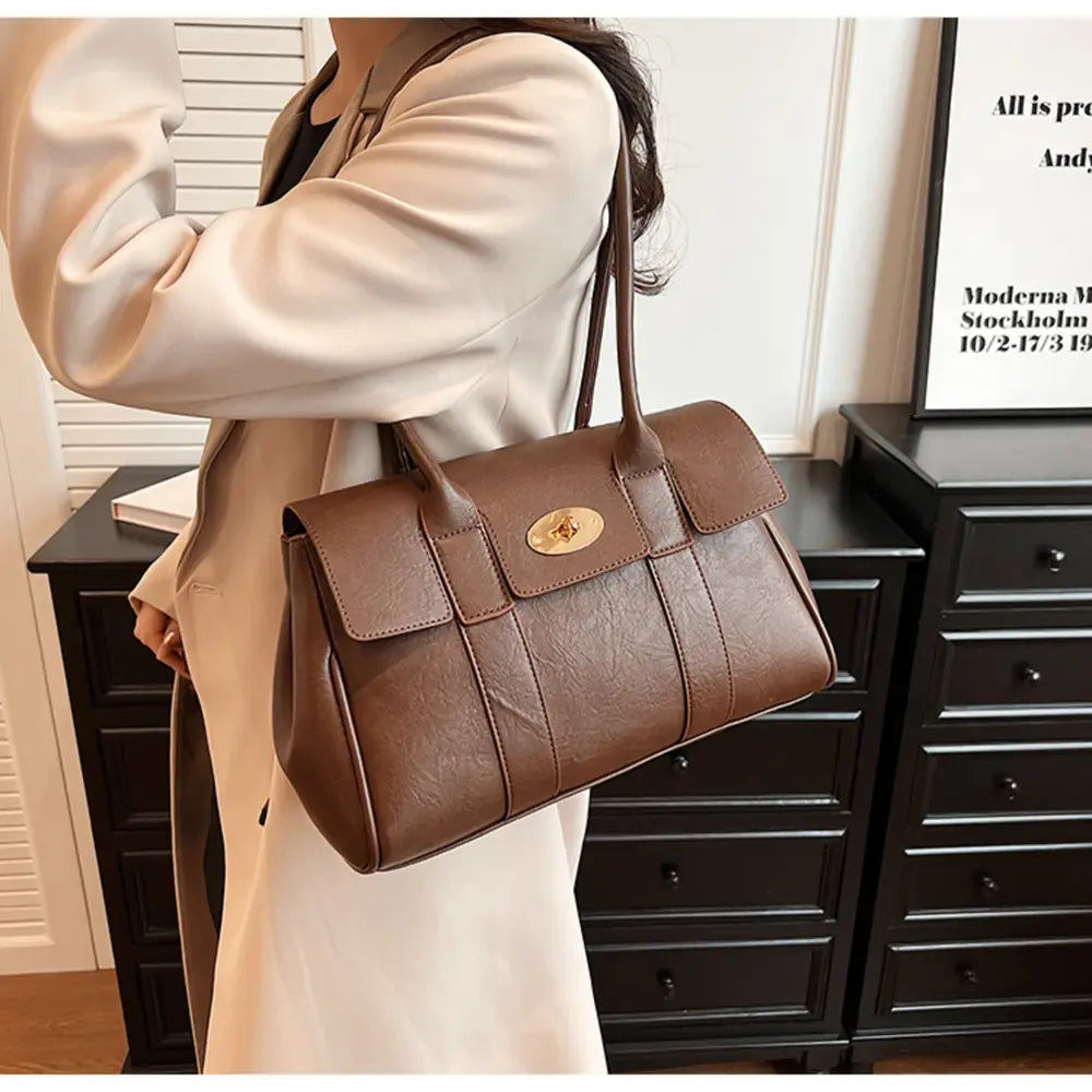 PU Leather Shoulder Bag - Premium Handbags from Trendsi - Just $46.99! Shop now at Handbags Specialist Headquarter
