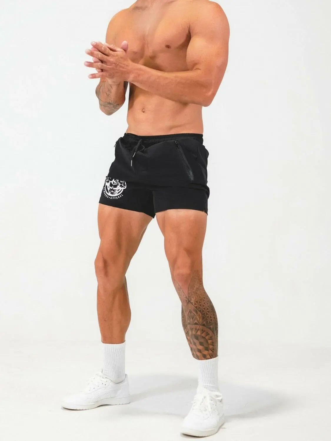 Men's Plus Size Drawstring Waist Shorts.