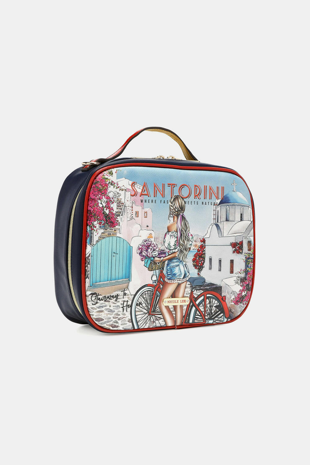 Nicole Lee USA Printed Handbag with Three Pouches.