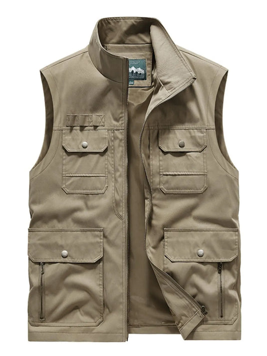 Men's Plus Size Zip Up Vest - Premium  from Trendsi - Just $51.64! Shop now at Handbags Specialist Headquarter