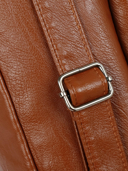 PU Leather Adjustable Strap Shoulder Bag.
