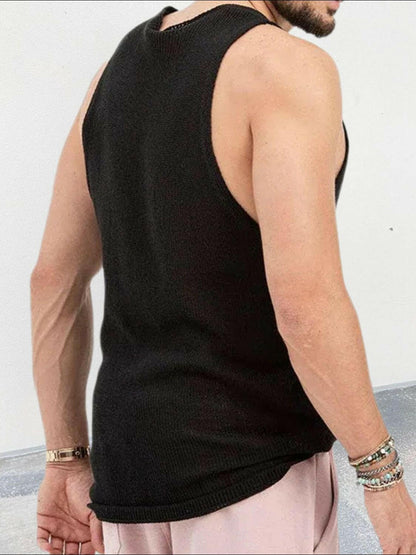 Men's Scoop Neck Knit Tank.
