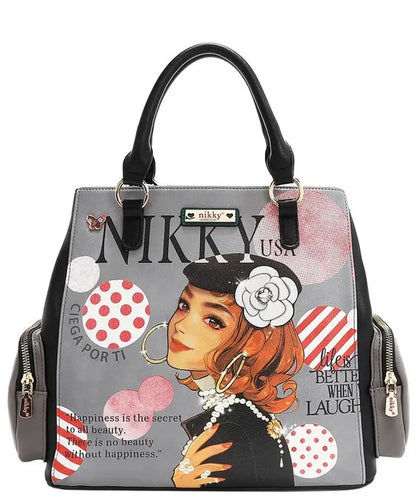 Nicole Lee USA Eco-Leather Handbag with Side Pockets - Premium Tote Bag from Trendsi - Just $55.99! Shop now at Handbags Specialist Headquarter