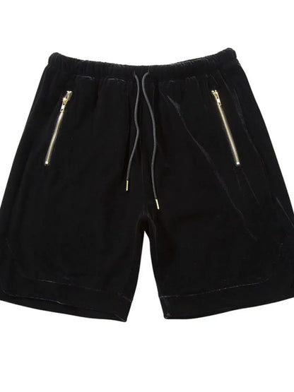 Men's Drawstring Pocketed Shorts with Zip.