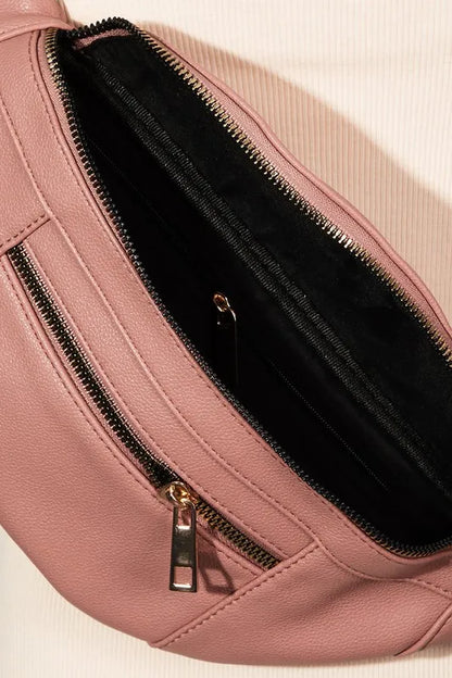 Fame PU Leather Crossbody Bag with Removable Strap - Premium Crossbody Bag from Trendsi - Just $30.99! Shop now at Handbags Specialist Headquarter