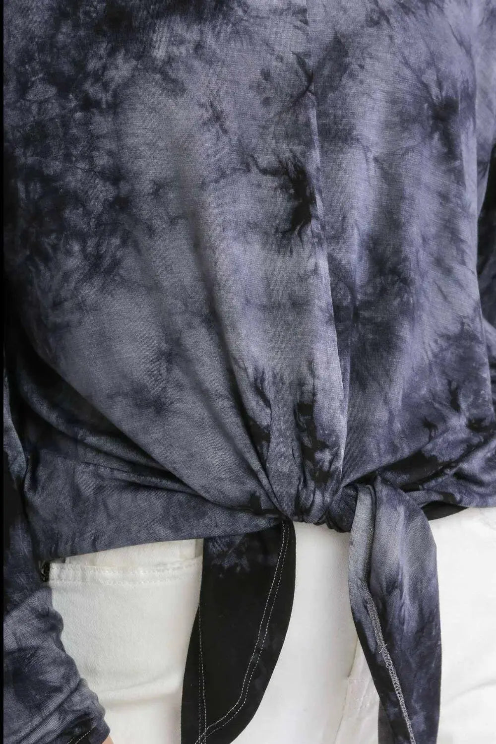 Umgee Full Size Tie Dye Lightweight Long Sleeve Top Plus Size.