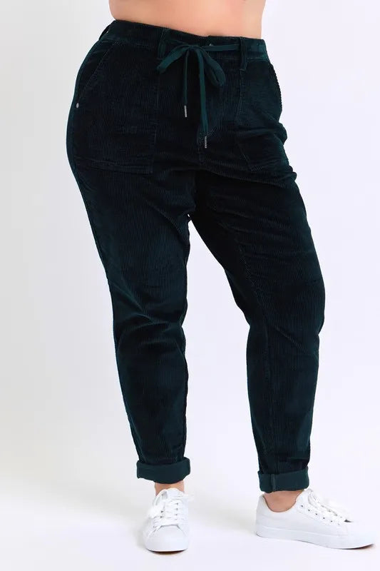Judy Blue Full Size High Waist Corduroy Cuffed Jogger Plus Size - Premium  from Trendsi - Just $59.99! Shop now at Handbags Specialist Headquarter