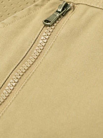 Men's Plus Size Zip Up V-Neck Vest - Premium  from Trendsi - Just $44.62! Shop now at Handbags Specialist Headquarter