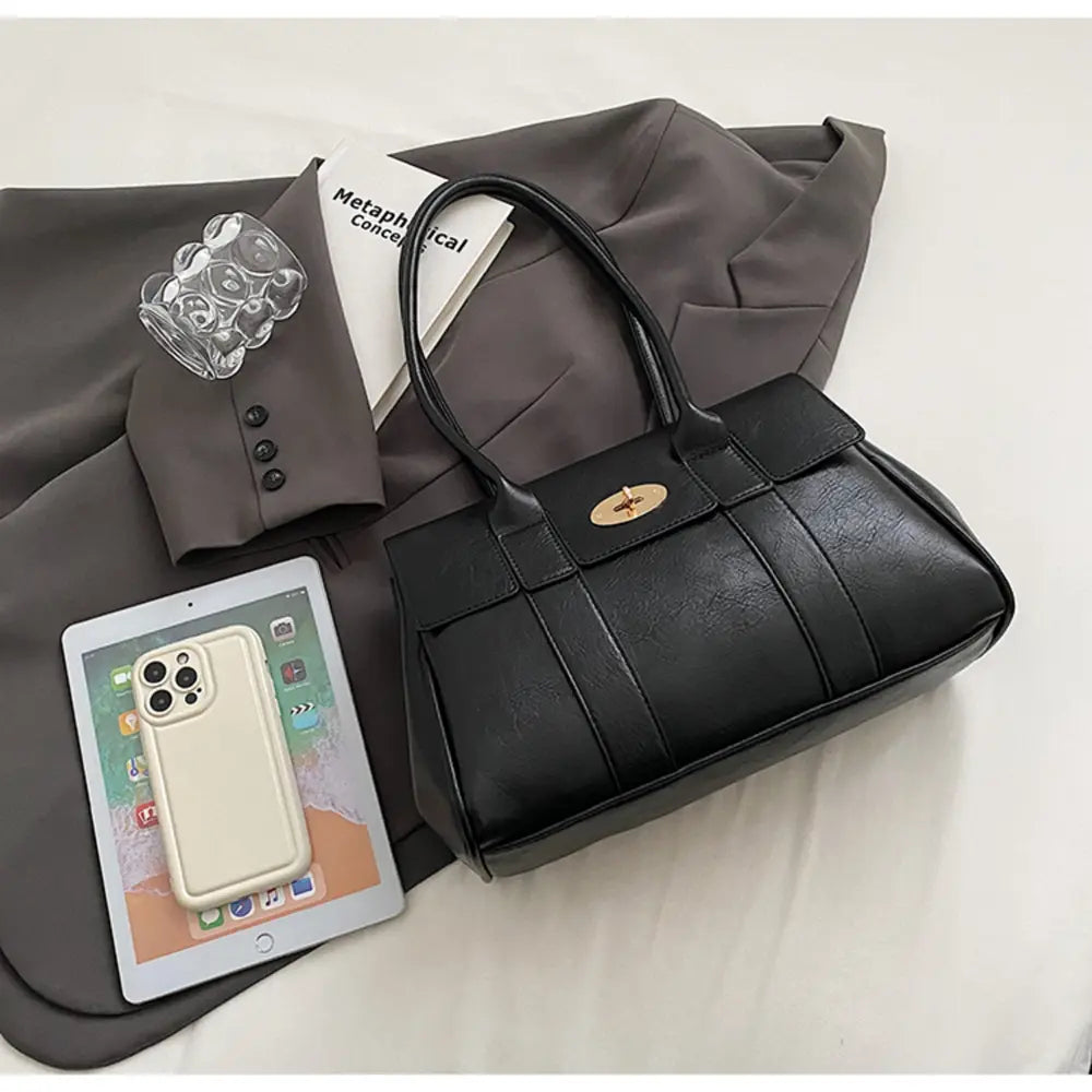 PU Leather Shoulder Bag - Premium Handbags from Trendsi - Just $46.99! Shop now at Handbags Specialist Headquarter