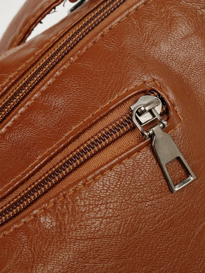 PU Leather Adjustable Strap Shoulder Bag.