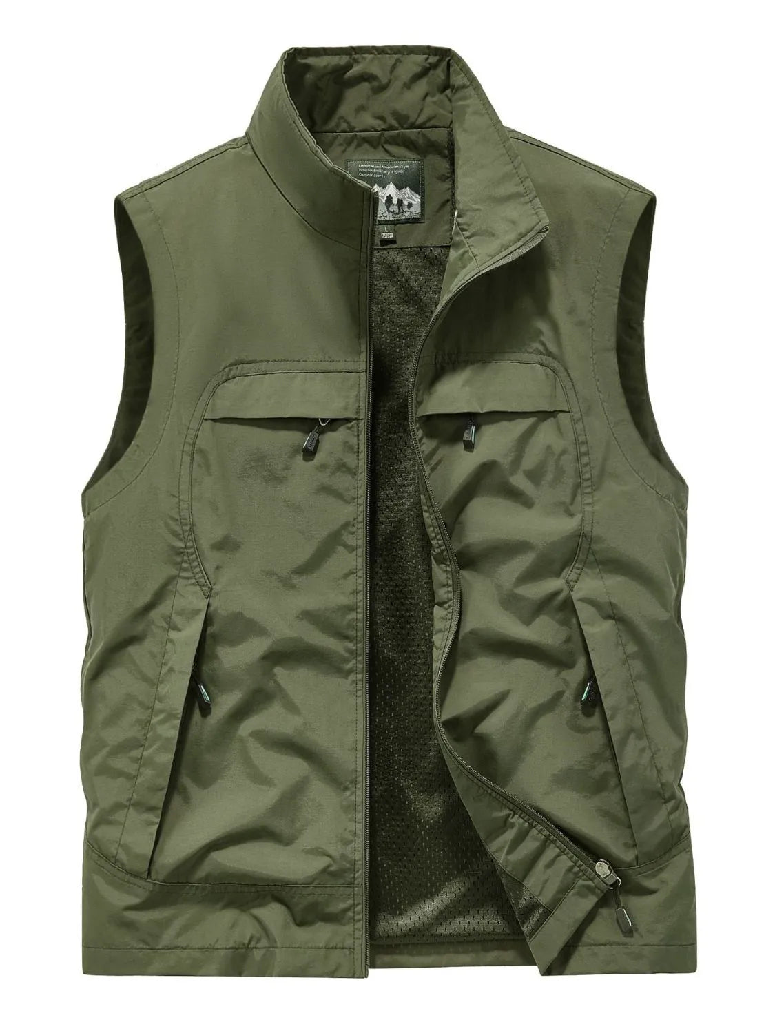 Men's Plus Size Zip Up Vest - Premium  from Trendsi - Just $41.78! Shop now at Handbags Specialist Headquarter