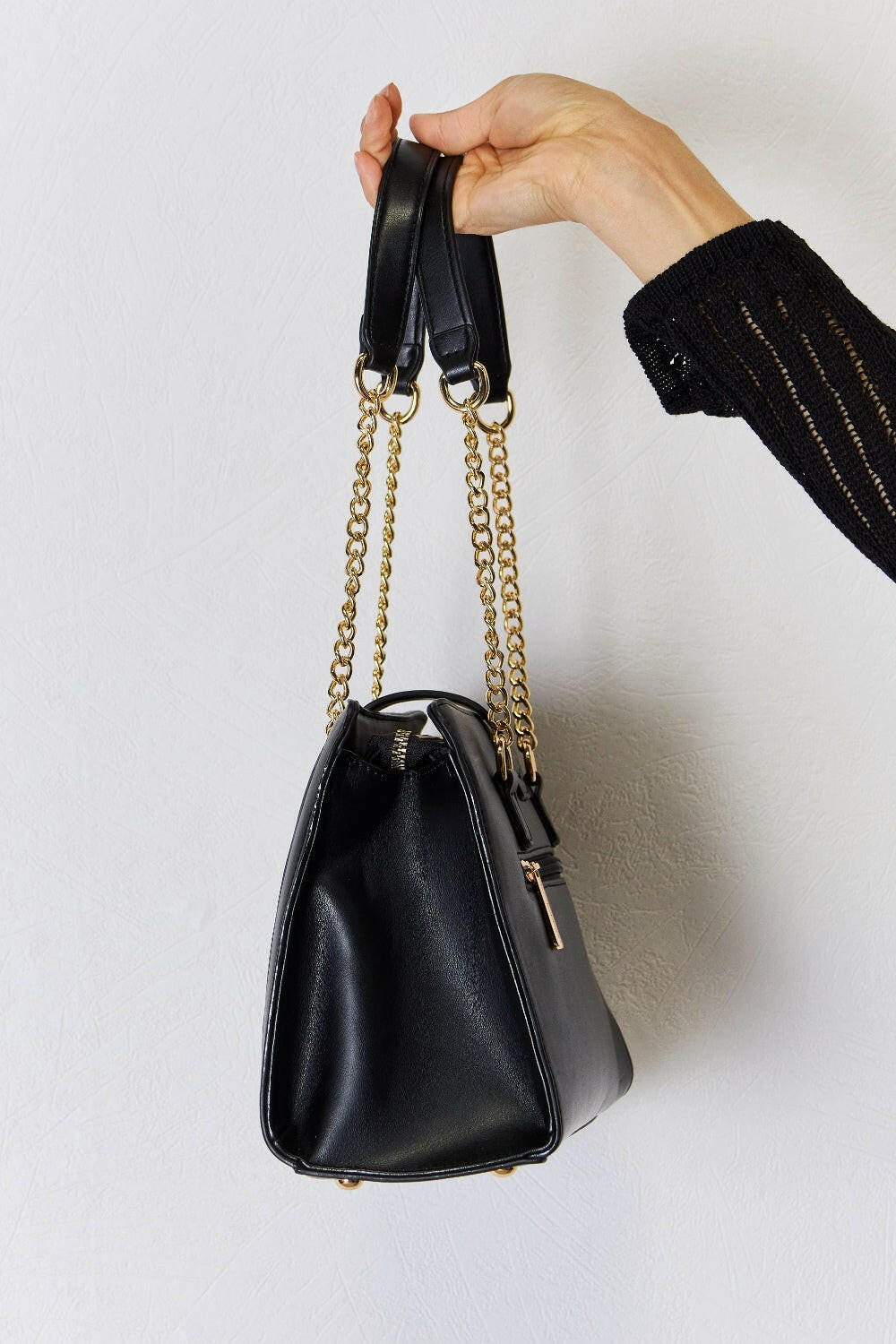 David Jones Quilted PU Leather Handbag.
