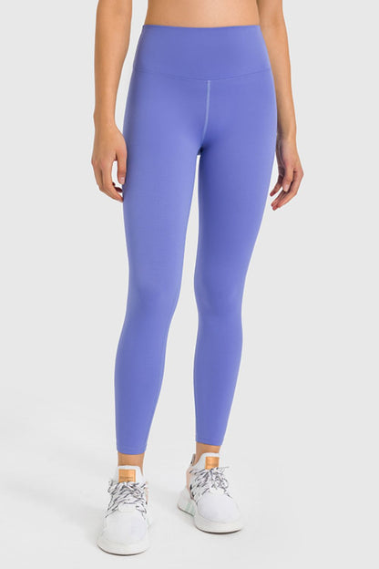 Millennia High Waist Ankle-Length Yoga Leggings - Premium Leggings from Trendsi - Just $62.76! Shop now at Handbags Specialist Headquarter