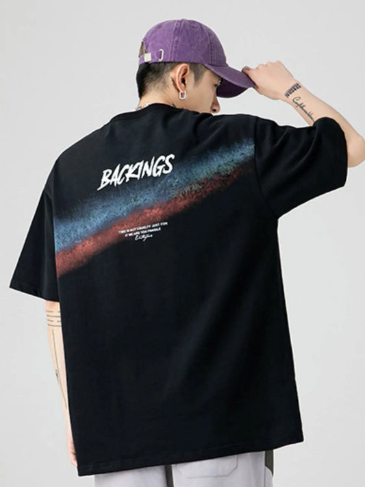 Men's Full Size Round Neck Half Sleeve T-Shirt Plus Size - Premium Men's T Shirt from Trendsi - Just $29.64! Shop now at Handbags Specialist Headquarter
