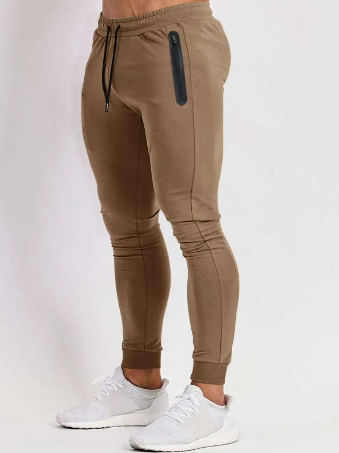 Men's Full Size Drawstring Pants with Pockets Plus Size.