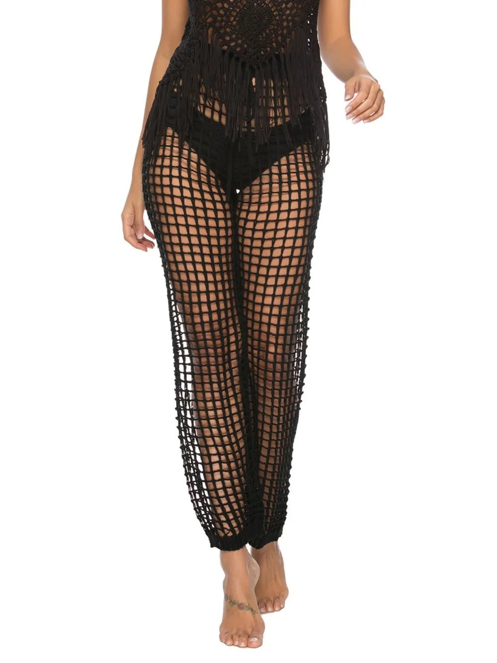 Cutout High Waist Swim Pants - Premium Bottoms from Trendsi - Just $25! Shop now at Handbags Specialist Headquarter