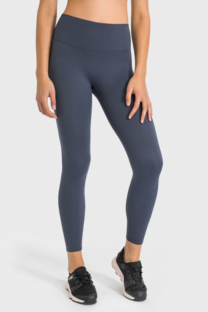 Millennia High Waist Ankle-Length Yoga Leggings - Premium Leggings from Trendsi - Just $62.76! Shop now at Handbags Specialist Headquarter