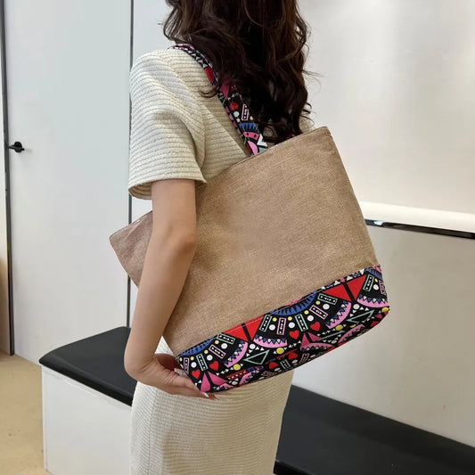Geometric Medium Tote Bag - Premium Tote Bag from Trendsi - Just $39.99! Shop now at Handbags Specialist Headquarter