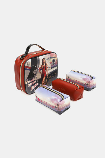 Nicole Lee USA Printed Handbag with Three Pouches - Premium Handbags from Trendsi - Just $39! Shop now at Handbags Specialist Headquarter