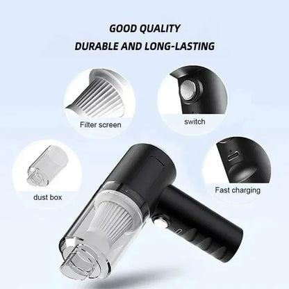 Portable Wireless Car Vacuum Cleaner Wireless Vacuum Cleaner Dual Use for Home and Car 120W High Power Powerful Vacuum Cleaner - Premium  from Stone's Store - Just $25.99! Shop now at Handbags Specialist Headquarter